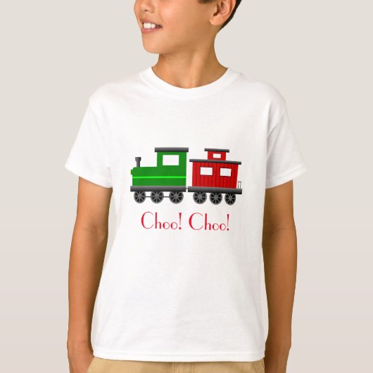 エンジンの列車の車掌車の孫の息子トラックエンジニア Tシャツ (正面)
