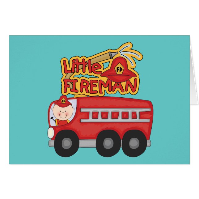 エンジンの小さい消防士のTシャツおよびギフト (正面横)