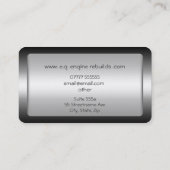 エンジンの改造-フェイクな金属、銀製のフェニックス 名刺 (裏面)