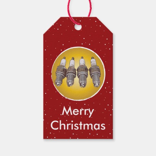 エンジンの点火プラグ ギフトタグ (正面)