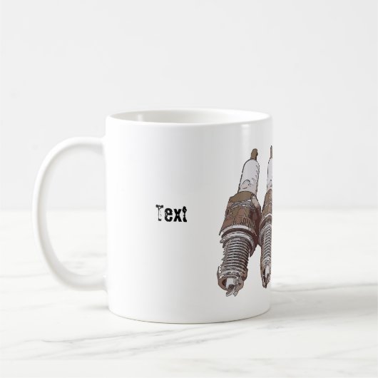 エンジンの点火プラグ コーヒーマグカップ (左)