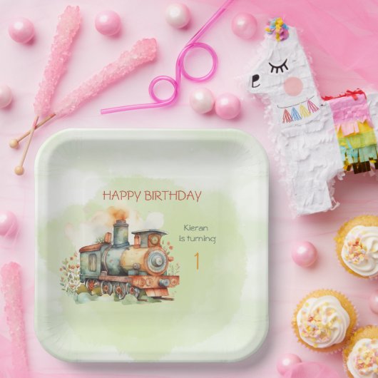 エンジンの男の子1日。バースデー ペーパープレート (パーティー)
