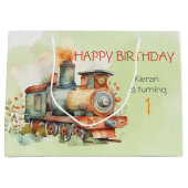 エンジンの男の子1日。バースデー ラージペーパーバッグ (正面)