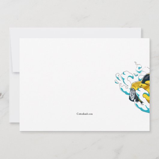 エンジンの誕生日招待状 招待状 (裏面)