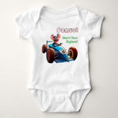 エンジンの起動名前をカスタムする ベビーボディスーツ (正面)