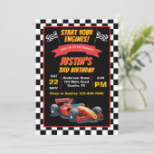 エンジンの起動子供の誕生日パーティー 招待状 (スタンド正面)