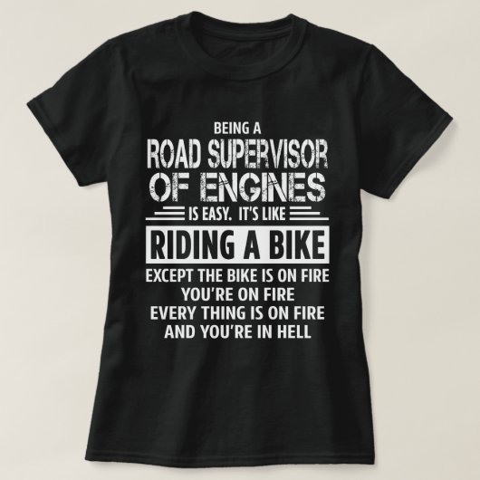 エンジンの運転監督者 Tシャツ (デザイン正面)