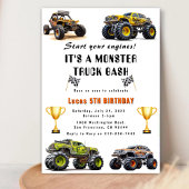 エンジンの開始トラックバースデーパーティー 招待状