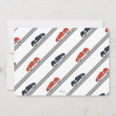 エンジンの開始レースカー誕生日任意の年齢写真 招待状 (裏面)