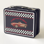 エンジンを始動、レッドコルベット金属製の弁当箱 メタルランチボックス (裏面)