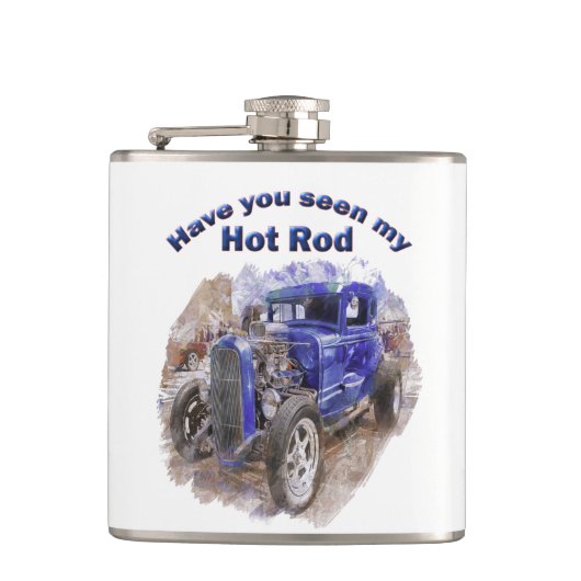 エンジンを搭載する青いヴィンテージの古いロードスター フラスク (正面)