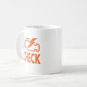 エンジンを点検して下さい コーヒーマグカップ (正面左)