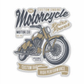 エンジンカスタムの自動二輪車 シール (正面)