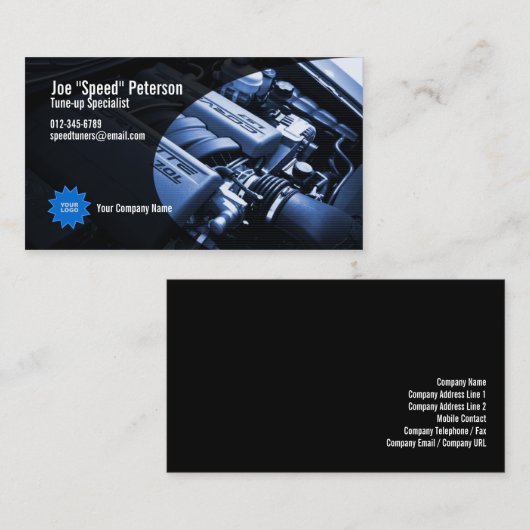 エンジンブルーカーサービス名刺 名刺 (正面/裏面)