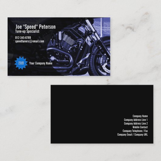 エンジンブルーバイクのサービス名刺 名刺 (正面/裏面)