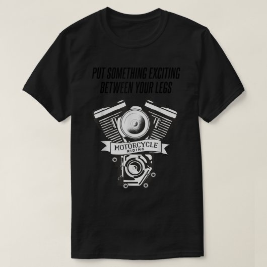 エンジンブロック引用文服ドライバーのバイク Tシャツ (デザイン正面)