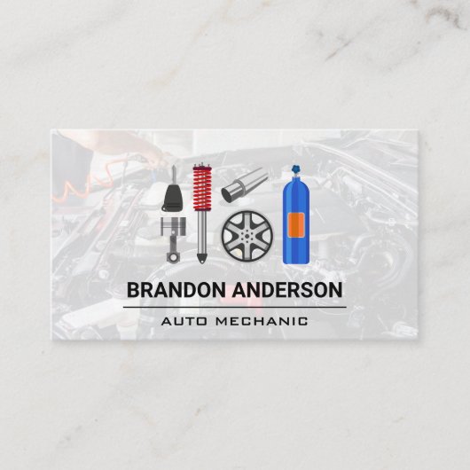 エンジンベイ |アフターマーケットのパフォーマンスパーツ 名刺 (正面)