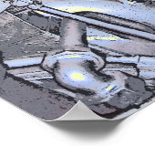 エンジンルームUSSボーフィン潜水艦 – ハワイ ポスター (角)