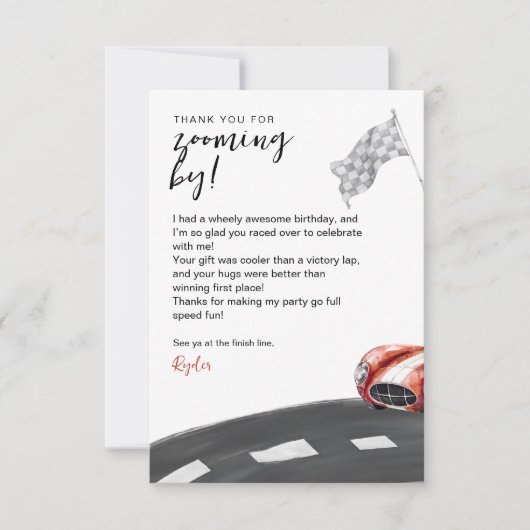 エンジン全開！お誕生日おめでとう サンキューカード (正面)