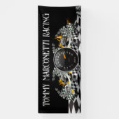 エンジン始動!自動車レース – 自動車業界 横断幕 (縦)