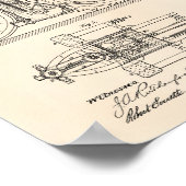 エンジン駆動ビークル1888特許芸術オールドピーパー ポスター (角)