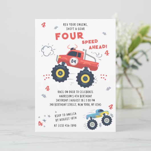 エンジン4thバースデーモンスタートラックを改訂 招待状 (スタンド正面)