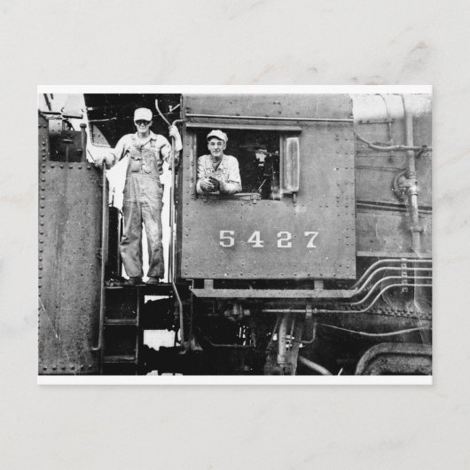 エンジン5427ヴィンテージ機関車エンジン ポストカード (正面)