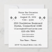 エンジン、スタート！ 招待状 (裏面)