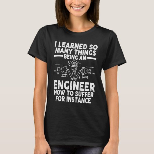 エンジ学ニアエンジニアです Tシャツ (正面)