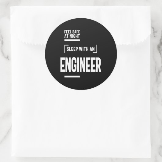 エンジ感じニアと一緒に夜の安全な睡眠 ラウンドシール (バッグ)