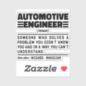 エンジ車のニア名詞プロフェッショナル父クール シール (シート)