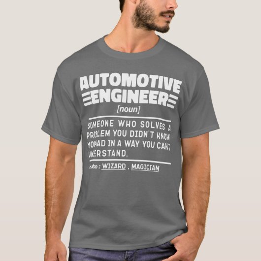 エンジ車のニア名詞プロフェッショナル父クール Tシャツ (正面)