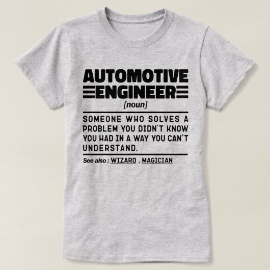 エンジ車のニア名詞プロフェッショナル父クール Tシャツ (デザイン正面)