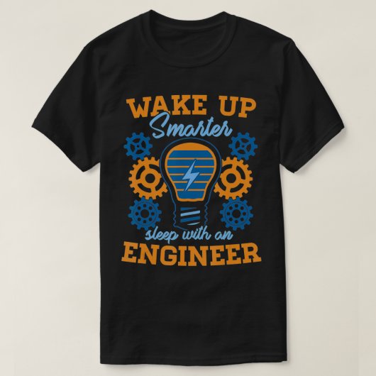 エンジ頭が切れるニアエンジンで起きおもしろいる Tシャツ (デザイン正面)