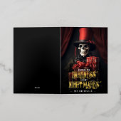 エンスダークネスハッピー悪夢スカルクリスマスギフト 箔シーズンカード (外側レイダウン)