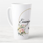 エンセイガンテフローラ水彩ラテマグカップ カフェラテマグ (左アングル)