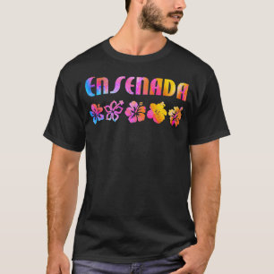 エンセナダビーチトロピカルハイビスカスサーフ海旅行 Tシャツ