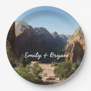 エンゼルスランディングトレイルから見たザイオン Zion National Park ペーパープレート