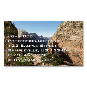 エンゼルスランディングトレイルから見たザイオン Zion National Park マグネット名刺
