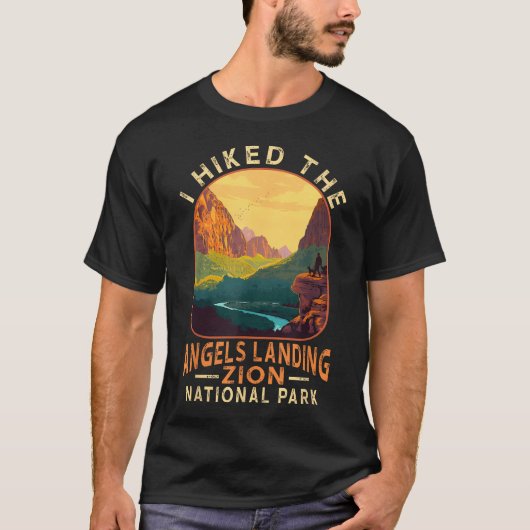 エンゼルスランディング Zion ユタ州立公園 ハイキング Tシャツ (正面)