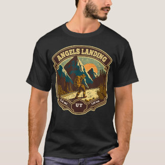 エンゼルズランディングトレイル ユタ ハイカー ハイキング Tシャツ
