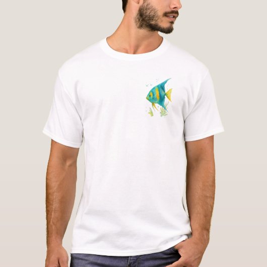 エンゼルフィッシュのマリンテーマTシャツ Tシャツ (正面)