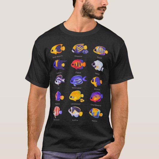 エンゼルフィッシュ！（海水魚）- 名前ver. tシャツ (正面)