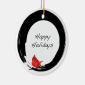エンソサークルレッド(鳥)ショウジョウコウカンチョウ セラミックオーナメント (右)
