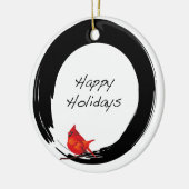 エンソサークルレッド(鳥)ショウジョウコウカンチョウ セラミックオーナメント (左)