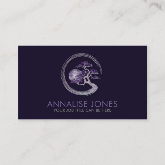 エンソゼンサークルアメジスト盆栽 名刺 (正面)
