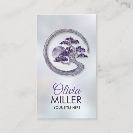 エンソゼンサークルアメジスト盆栽 名刺 (正面)