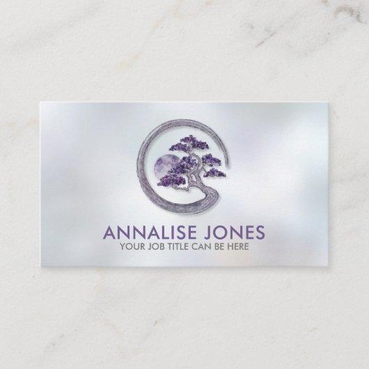 エンソゼンサークルアメジスト盆栽 名刺 (正面)