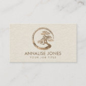 エンソゼンサークルアンドボンサイツリーパステル金ゴールド 名刺 (正面)