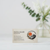 エンソゼンサークル桜ツリーゴールデンさくらんぼブロッサム 名刺 (スタンド正面)